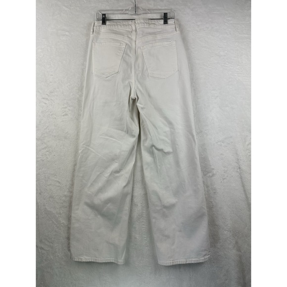 Old Navy Womens White Jeans 8 Sky Hi Wide Leg Please See Measurements Runs Big! - Picture 10 of 15